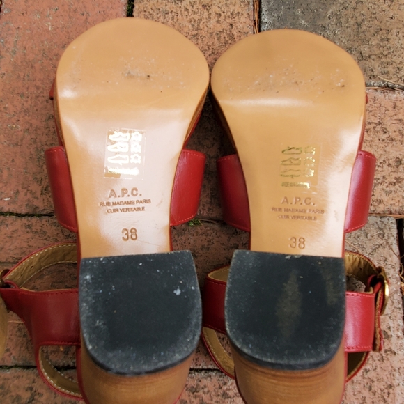 A.P.C. High Heel Leather Sandals Julia, size 38 - Picture 5 of 5